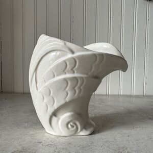 Ceramic Arts Studio White Duck Vase MCM 5” Pottery Decor HTF CAS Art Deco